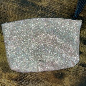 Ipsy Cosmetic Case * 7" x 5" * Rose Gold/ Multi Colored Glitter